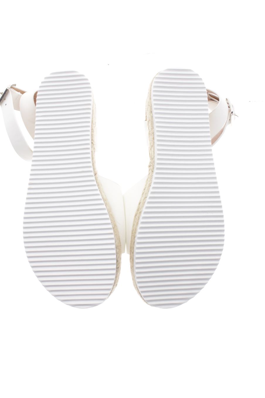 Sandalias planas de PERCENTIL de la talla 39, de color blanco de