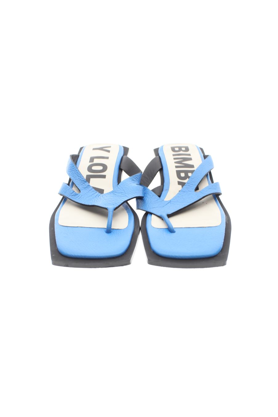 Sandalias tacon de BIMBA Y LOLA de la talla 39, de color azul de