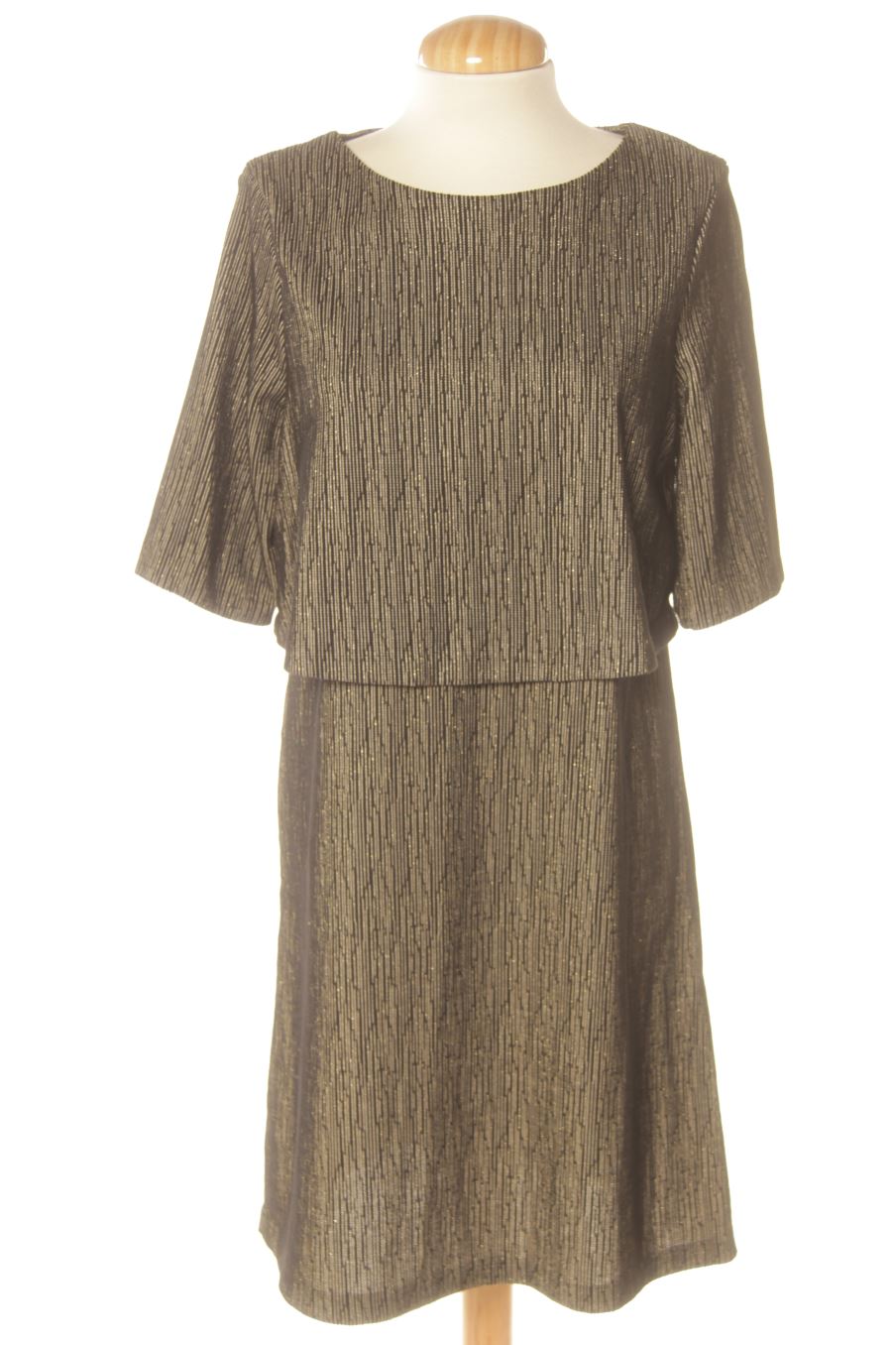 Vestido casual de Mango de la talla M, de color dorado
