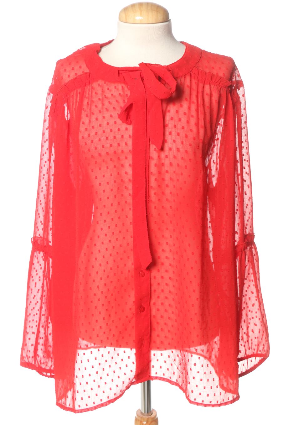 Blusa a maniche lunghe de BLANCHEPORTE de la talla 52, de color rosso