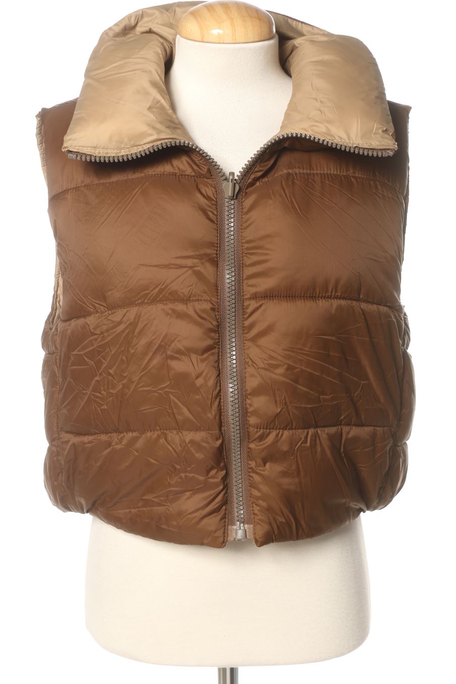 Veste sans manches Zara de la taille M, de couleur marron