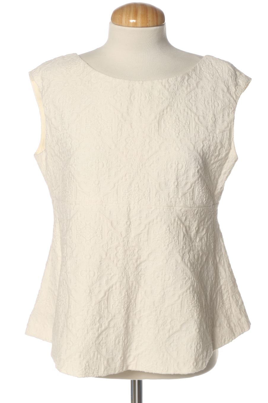 Aufwändiges Top von ZARA TRAFALUC Größe L, Farbe Weiss, für