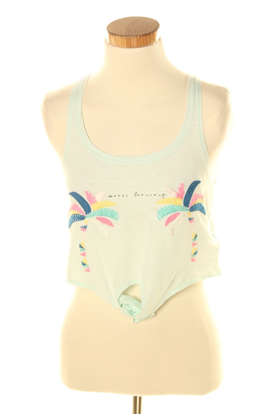 Camiseta sin mangas de Pull & Bear de la talla S, de color turquesa