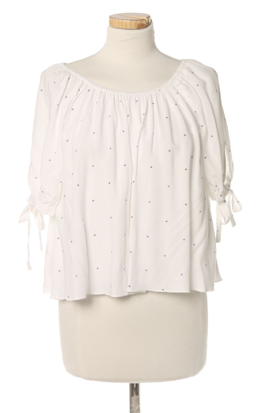 Blouse à manches courtes Brownie de la taille S, de couleur blanc