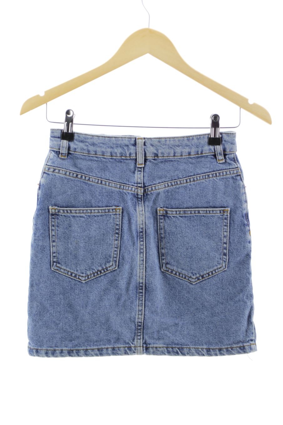 Aufwändiger Rock von ASOS Größe 34, Farbe Blau, aus Jeanskleidung für