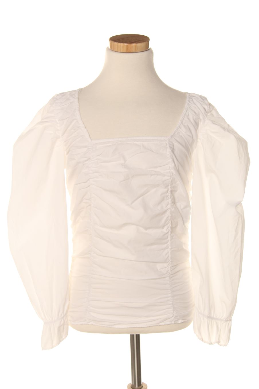 Blusa de manga larga de Zara de la talla XS, de color blanco