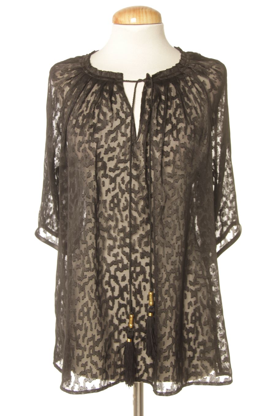 Blusa de manga corta de Mango de la talla S, de color negro