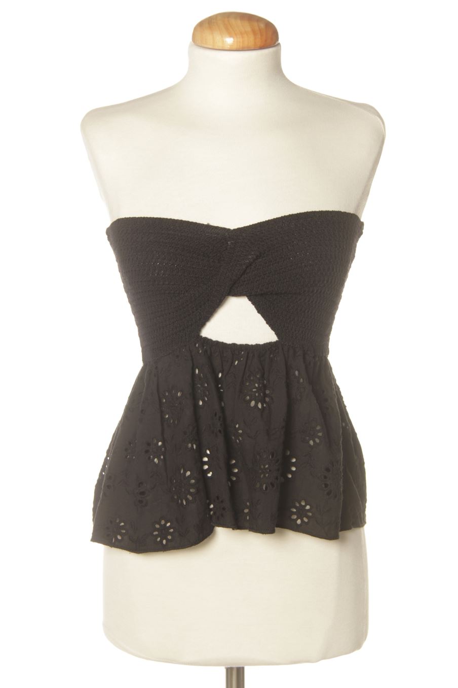 Top de Zara de la talla XS, de color negro