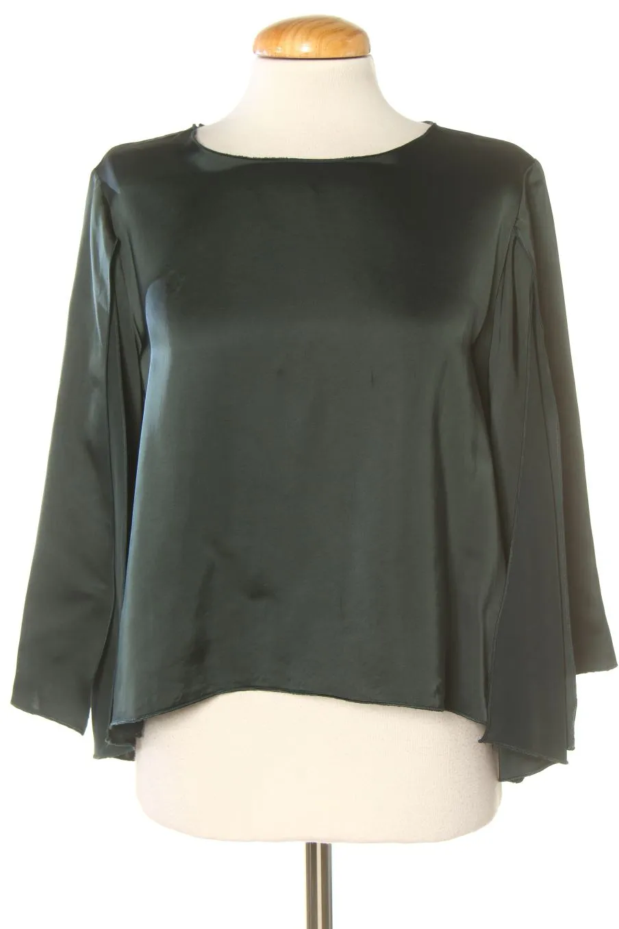Blusa a maniche lunghe de Massimo Dutti de la talla XS, de color verde