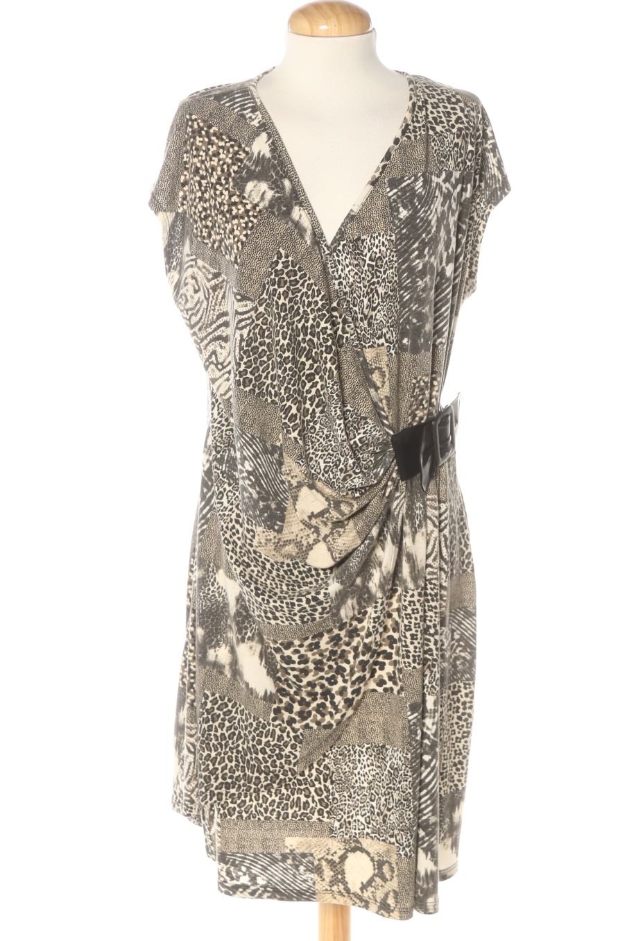 Vestido casual de Festa de la talla 48, de color animal print
