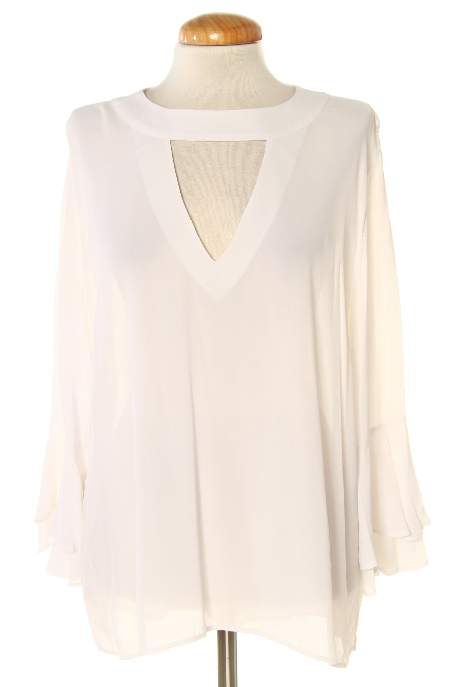 Blouse à manches longues Zara de la taille XL, de couleur blanc
