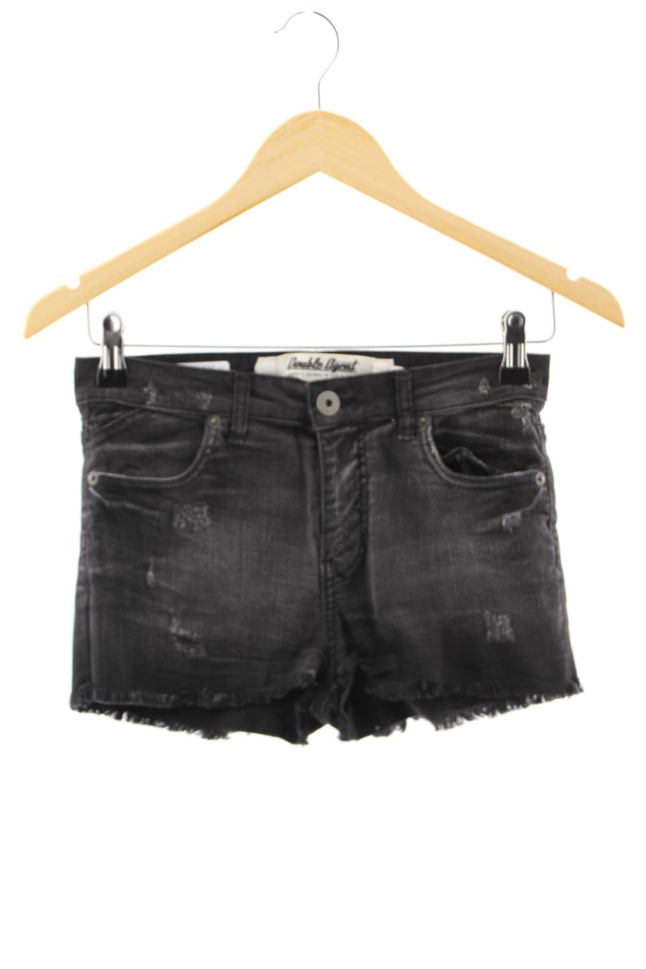 Kurze Hose von Double Agent Größe 34, Farbe Schwarz, aus Jeanskleidung für