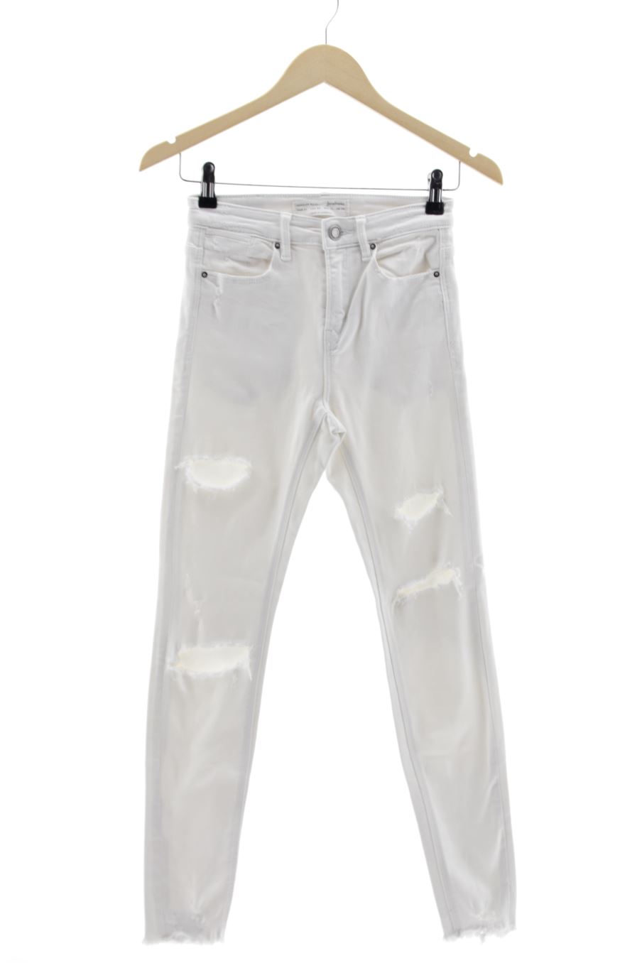 Jeans Stradivarius de la taille 34, de couleur blanc de denim