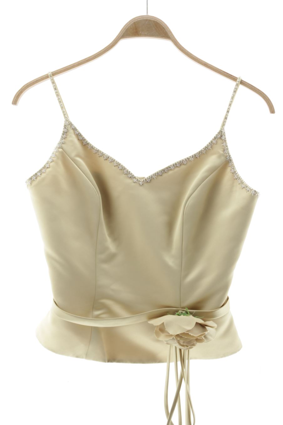 Vestido elegante de Bella Formals By Venus de la talla 38, de color beige