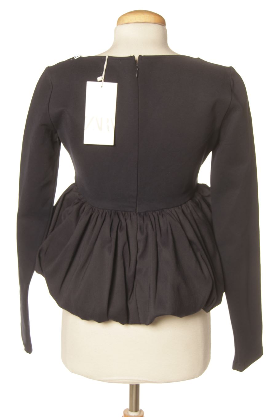 Blouse à manches longues Zara de la taille M, de couleur bleu marine