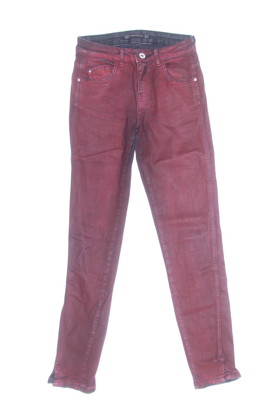 Jeans Trafaluc de la taille 32, de couleur bordeaux de denim