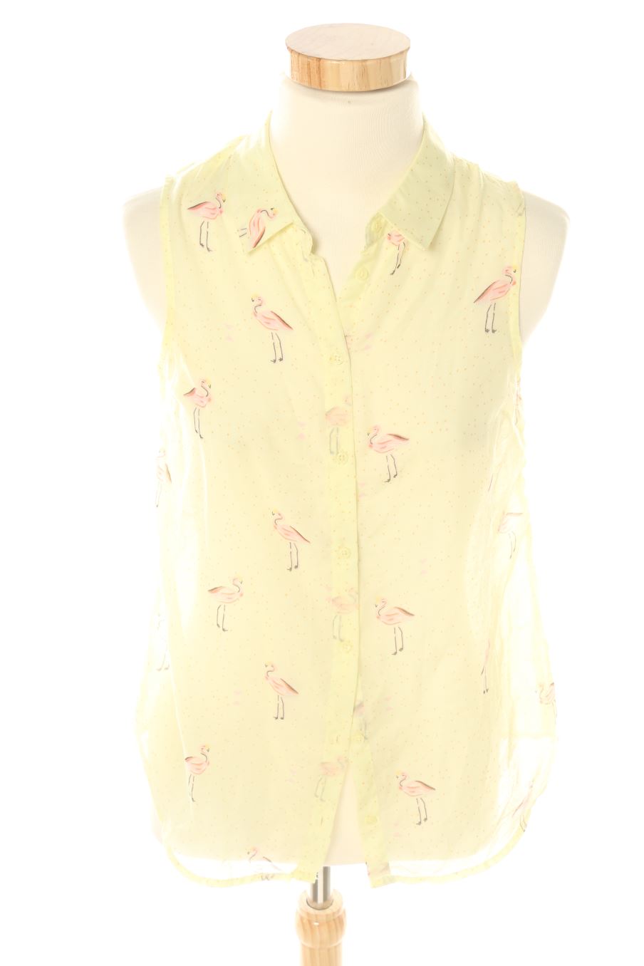 Camisa sin mangas de Stradivarius de la talla S, de color amarillo