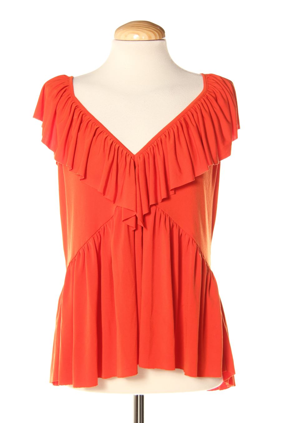 Top de Zara de la talla L, de color naranja