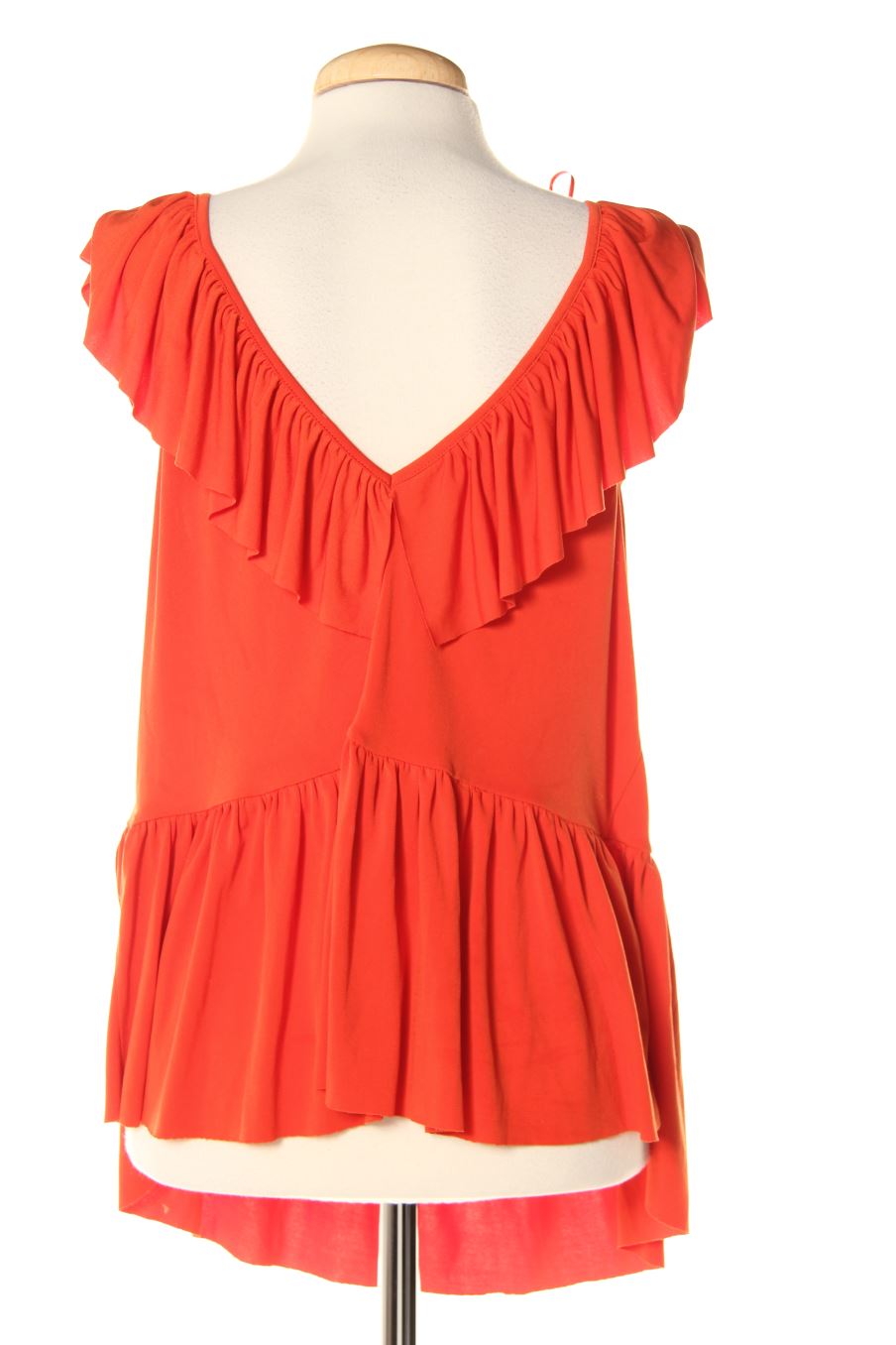 Top de Zara de la talla L, de color naranja