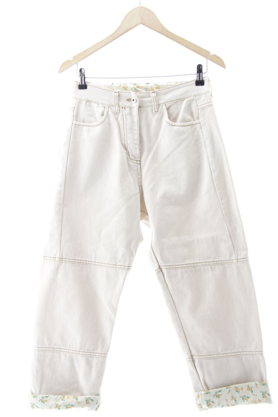 Jeans Made in italy de la taille S, de couleur beige de denim