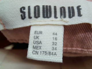 Jeans SLOWLOVE de la taille 44, de couleur rose de denim