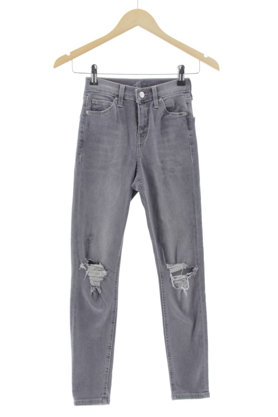 Jeans Topshop de la taille XS, de couleur gris de denim