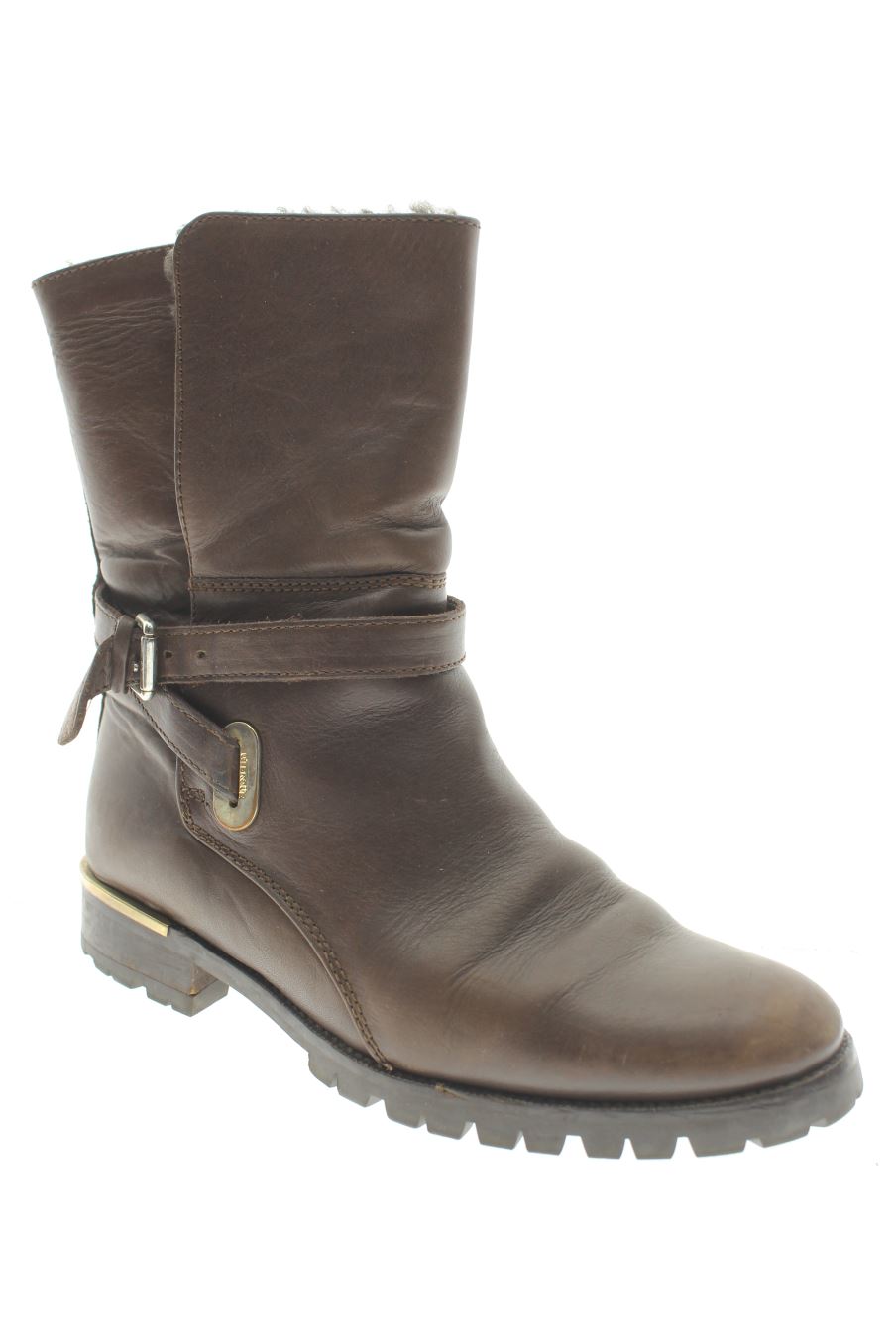 Botines de Uterqüe de la talla 37, de color marrón de