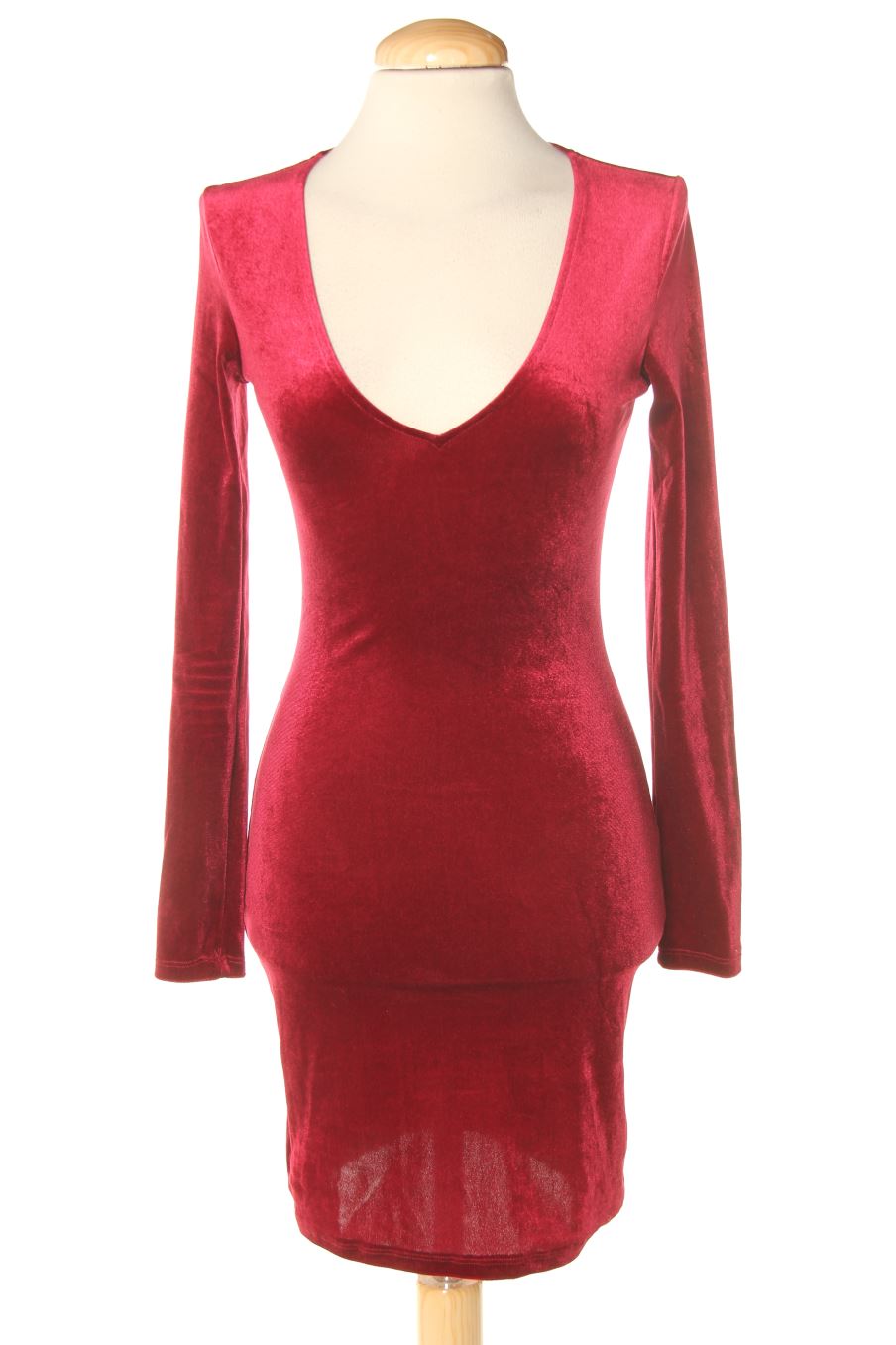 Vestido de H&M de la talla 36, de color rojo de terciopelo
