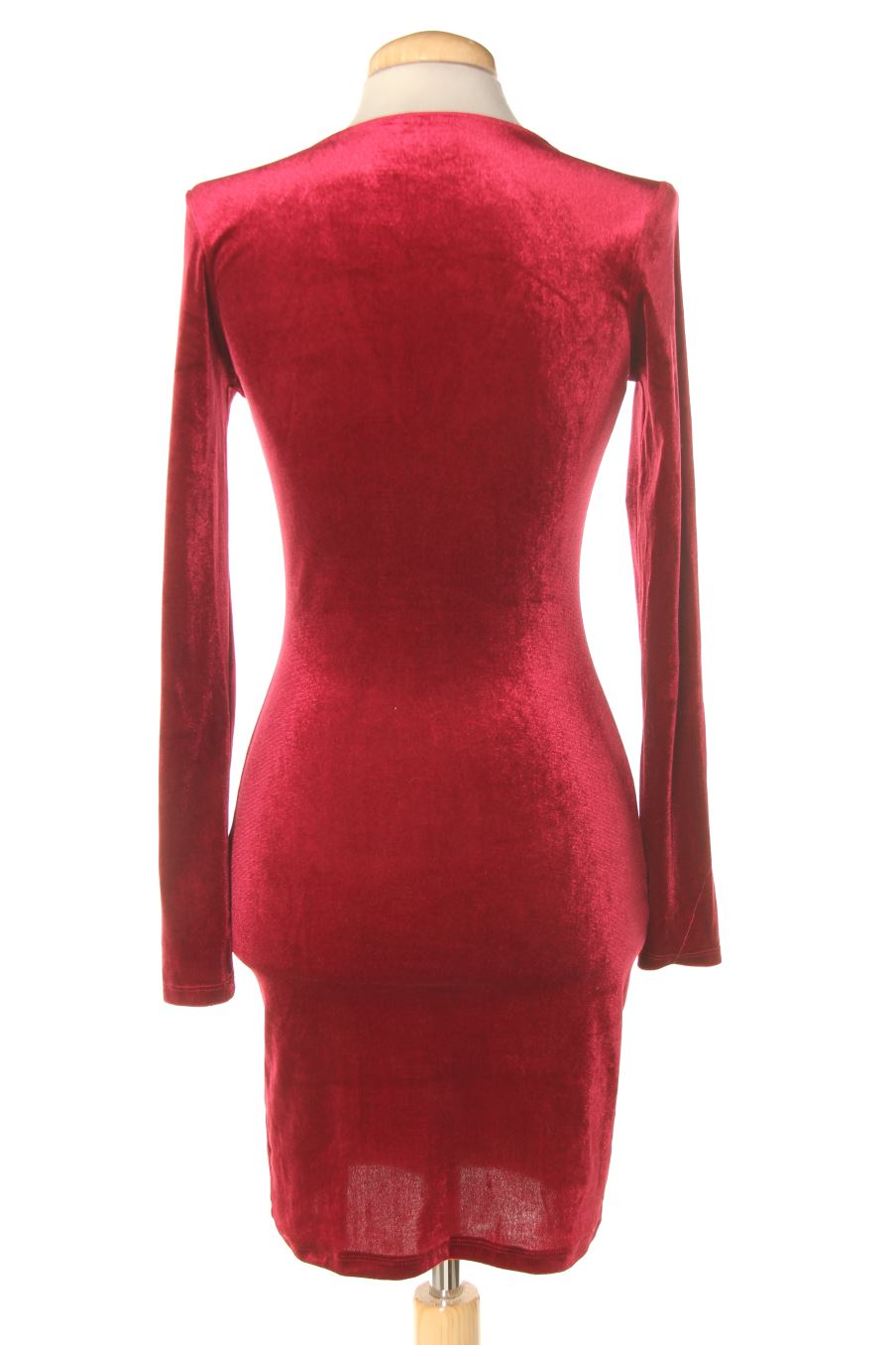 Vestido de H&M de la talla 36, de color rojo de terciopelo