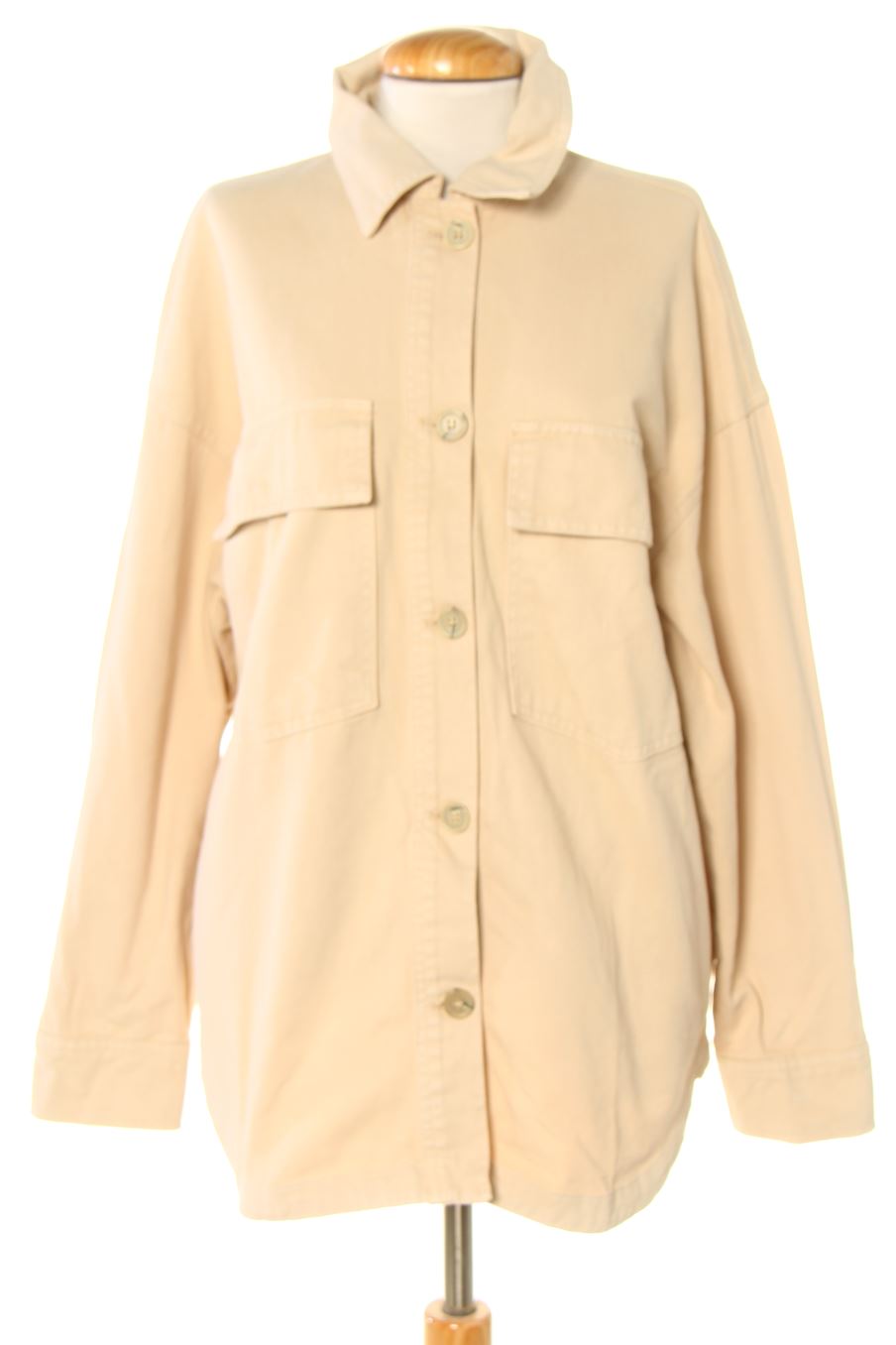 Blouson Pull & Bear de la taille M, de couleur beige de denim