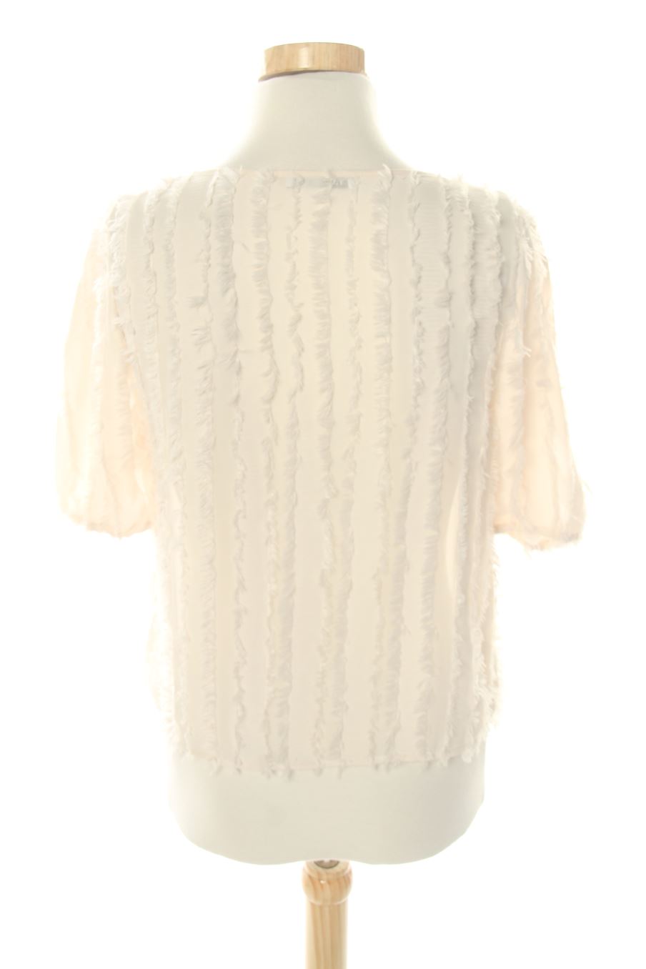 Blusa de manga corta de Zara de la talla S, de color beige