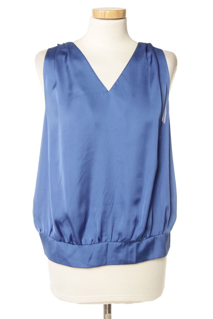 Blouse à manches courtes Yera de la taille L, de couleur bleu
