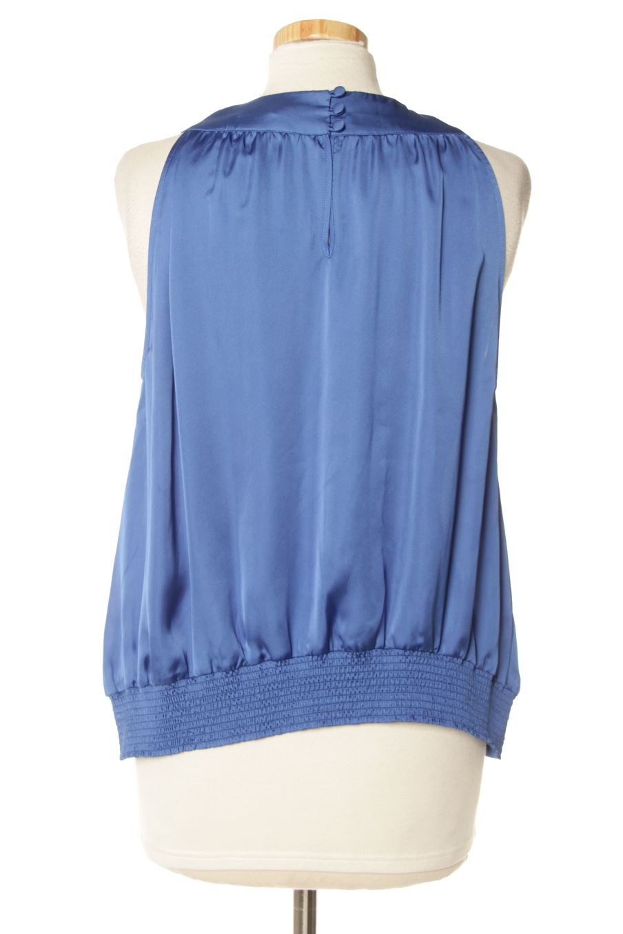 Blouse à manches courtes Yera de la taille L, de couleur bleu