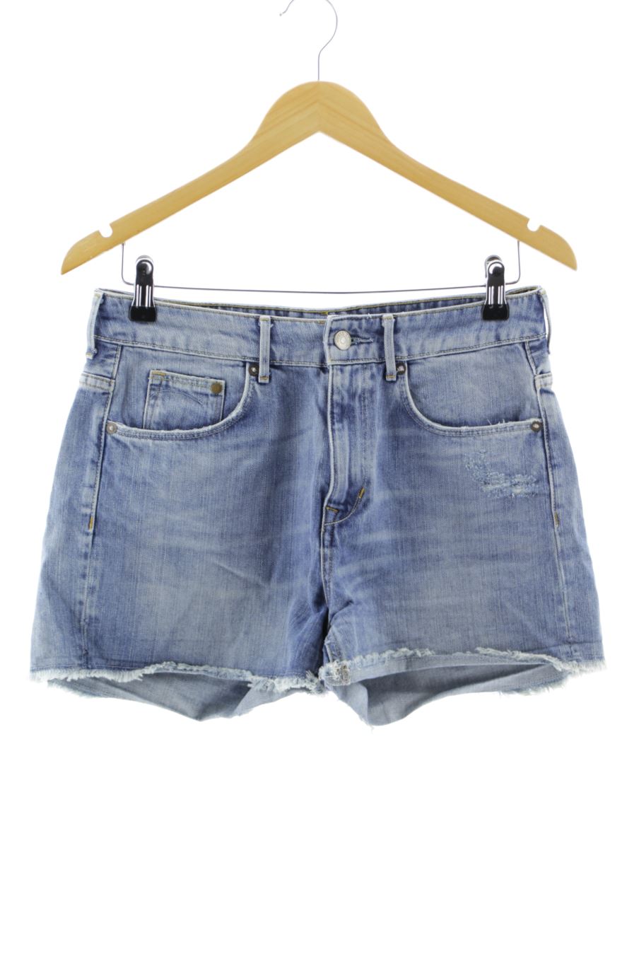 Shorts H&M de la taille 38, de couleur bleu de denim