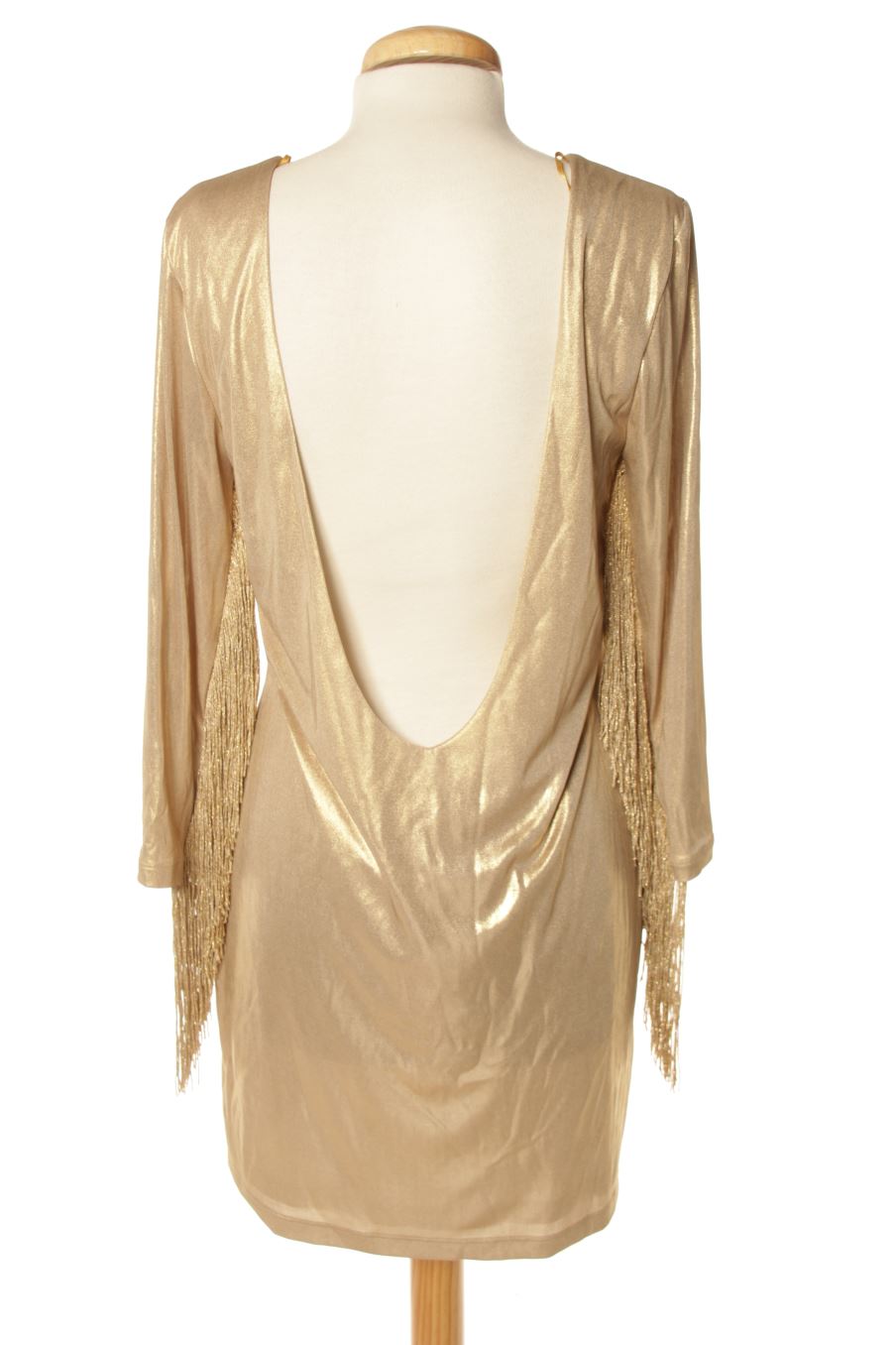 Vestido casual de W.A.W.  de la talla M, de color dorado