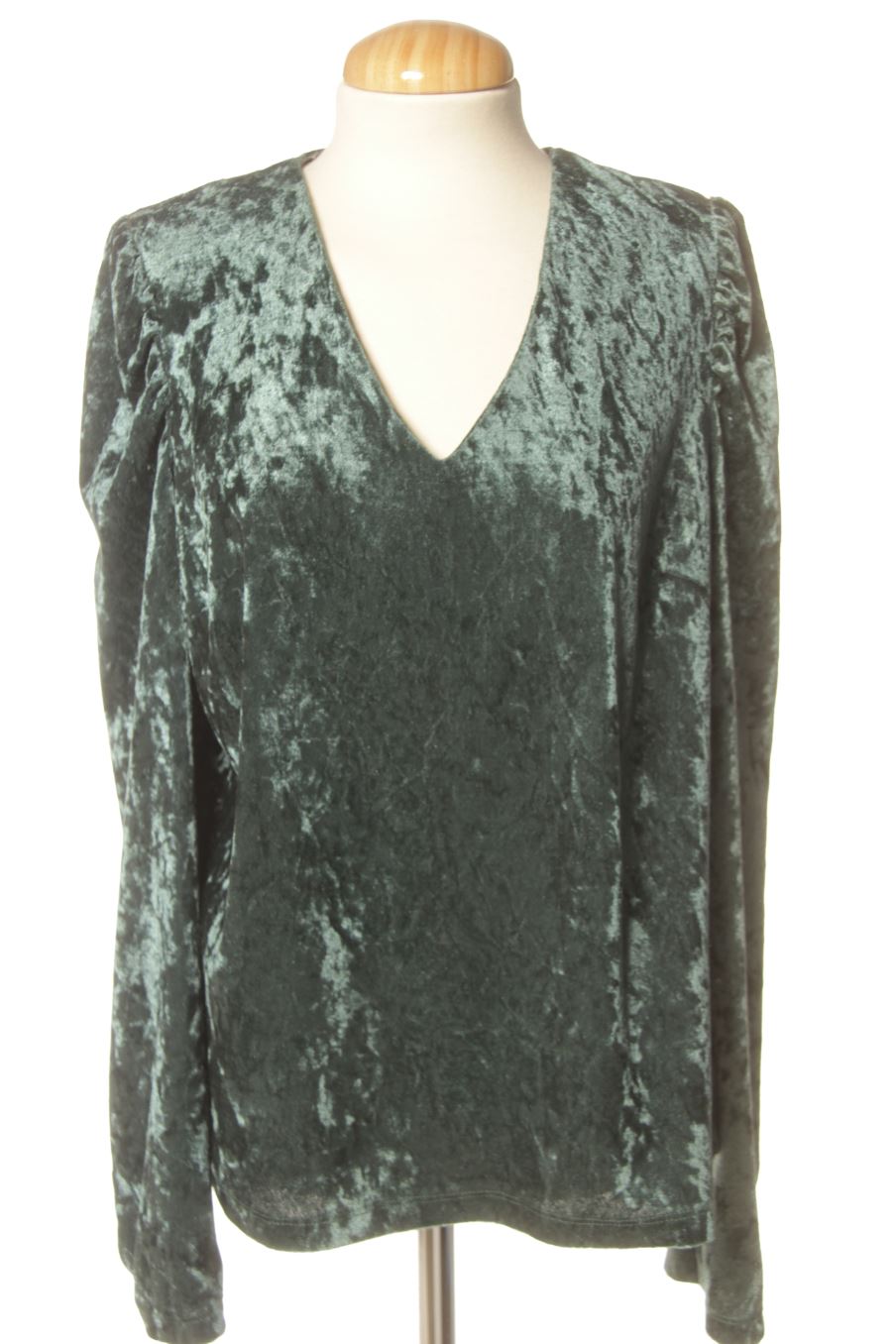 Blouse à manches longues Cortefiel de la taille XL, de couleur vert
