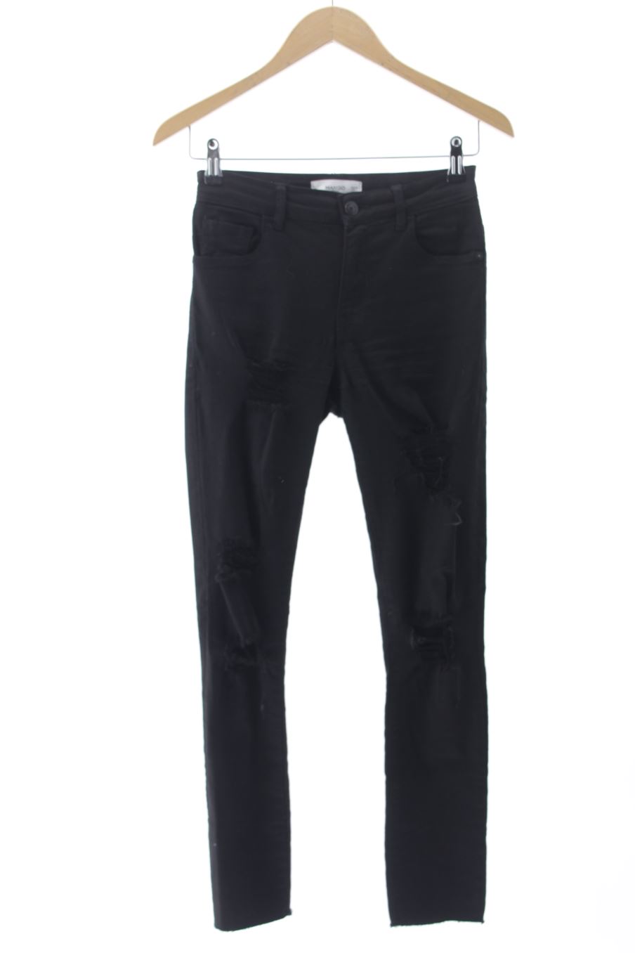 Jeans Mango de la taille 34, de couleur noir de denim