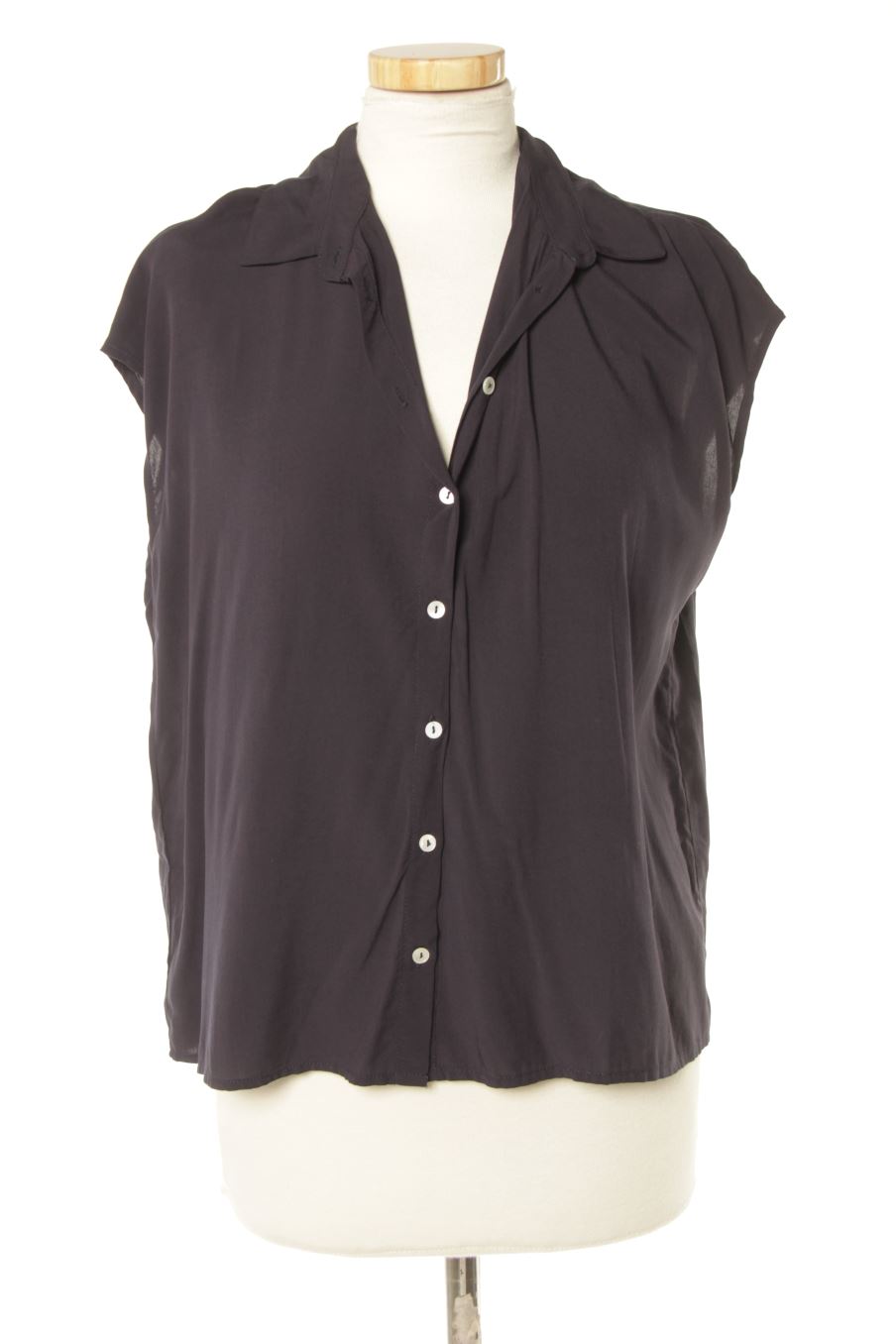Camisa sin mangas de Mango de la talla L, de color azul marino