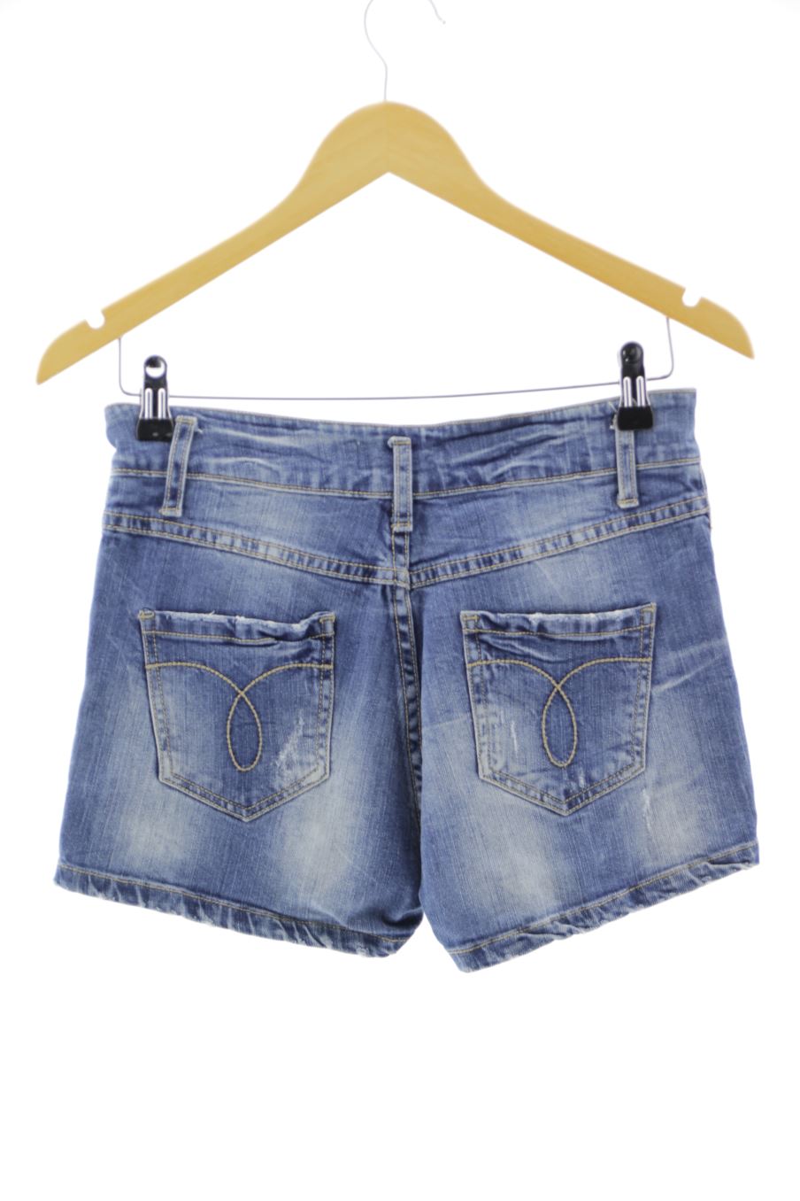 Shorts Stradivarius de la taille 38, de couleur bleu de denim