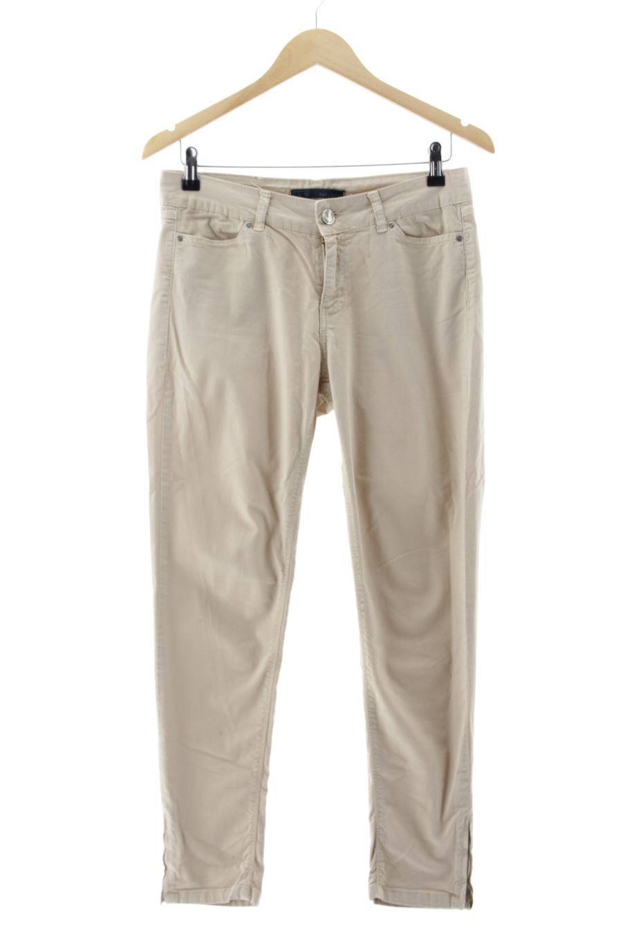 Vaquero de Zara de la talla 40, de color beige de ropa vaquera