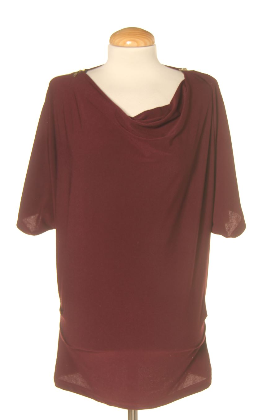 Blouse à manches courtes Made in italy de la taille 40, de couleur bordeaux