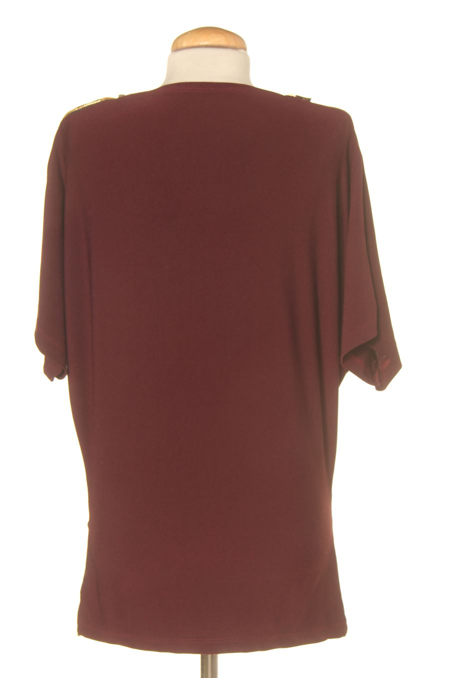 Blouse à manches courtes Made in italy de la taille 40, de couleur bordeaux
