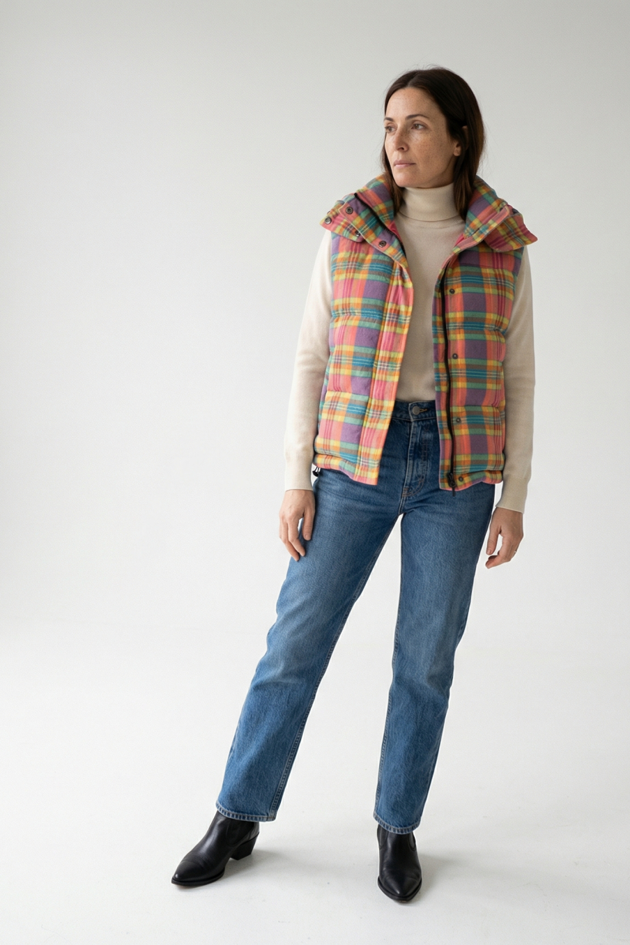 Veste sans manches Desigual de la taille M, de couleur carreaux