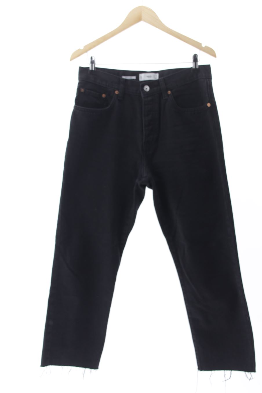 Vaquero de Mango de la talla 40, de color negro de ropa vaquera