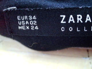Pantalon Zara de la taille 34, de couleur noir
