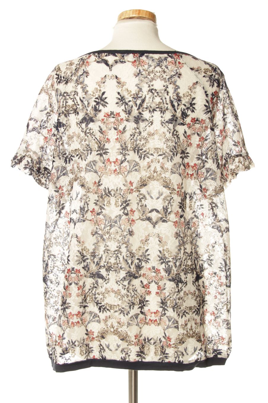 Blouse à manches courtes Etam de la taille XL, de couleur fleurs