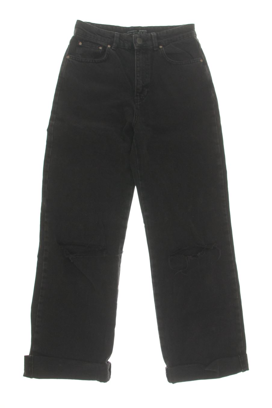 Jeans Stradivarius de la taille 38, de couleur noir de denim