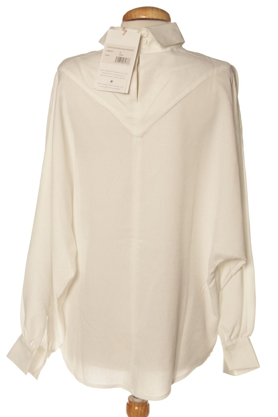Blouse à manches longues Molly Bracken de la taille XS, de couleur blanc