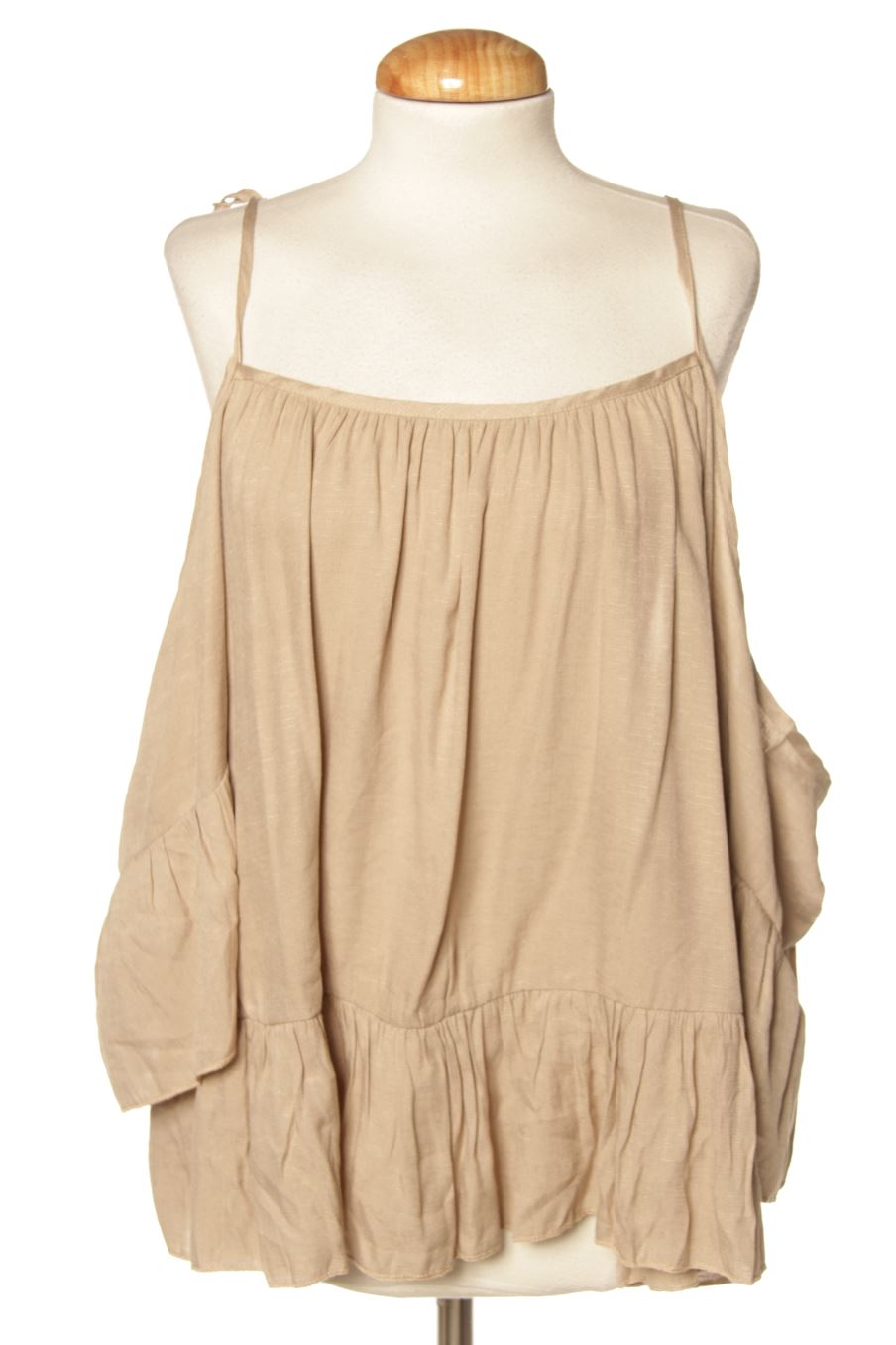 Blusa de manga corta de PERCENTIL de la talla XL, de color marrón