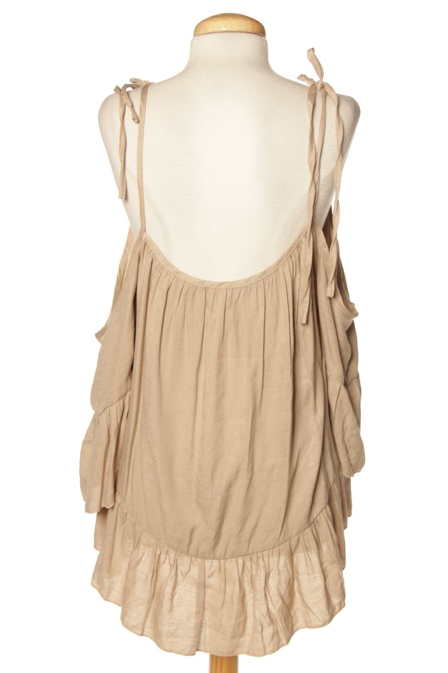 Blusa de manga corta de PERCENTIL de la talla XL, de color marrón